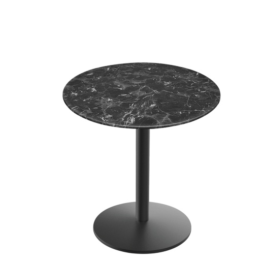 Indoor/Outdoor 30" Tall Od214 Black Table Base With 22" Diameter Foot And 32" Diameter Indoor/Outdoor Top By The Holland Bar Stool Co