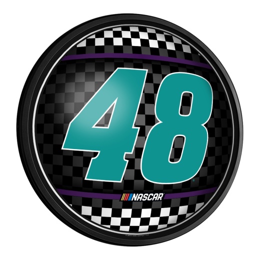 Alex Bowman: Checkered Flag Round Slimline Lighted Wall Sign