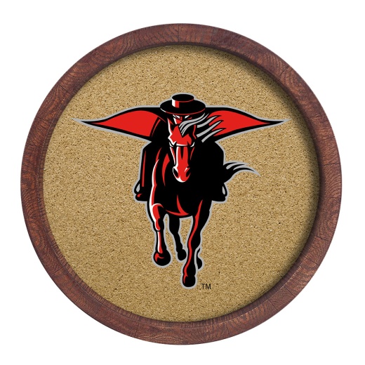 Texas Tech Red Raiders: "Faux" Barrel Framed Cork Board