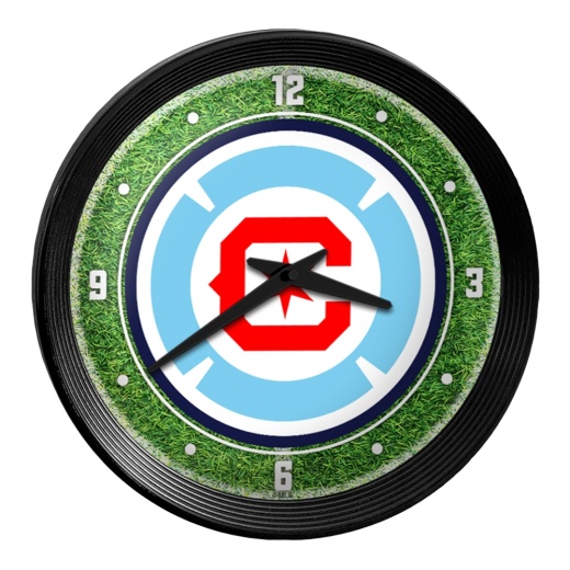 Chicago Fire: Pitch Ribbed Frame Wall Clock
