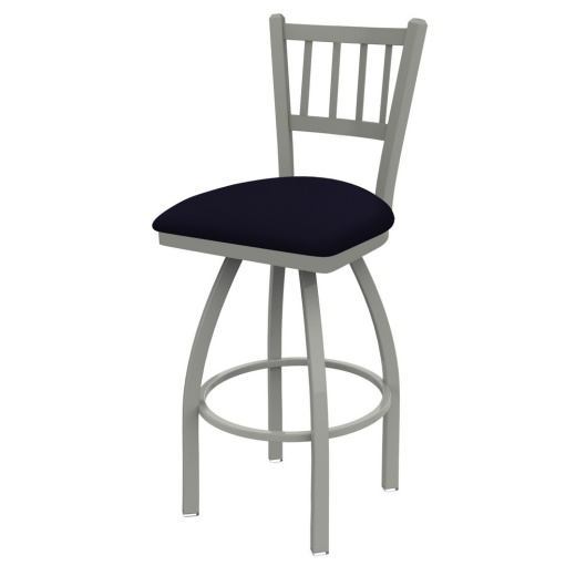 810 Contessa Swivel Stool With Anodized Nickel Finish And Canter Twilight Seat