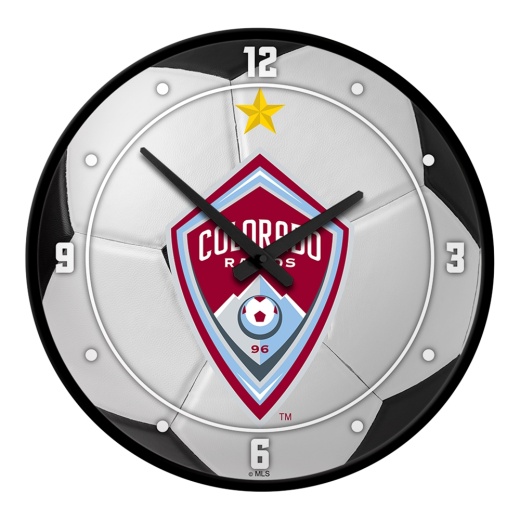 Colorado Rapids: Soccer Ball Modern Disc Wall Clock