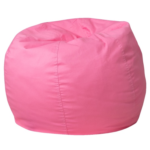 Dillon Small Solid Light Pink Refillable Bean Bag Chair For Kids And Teens