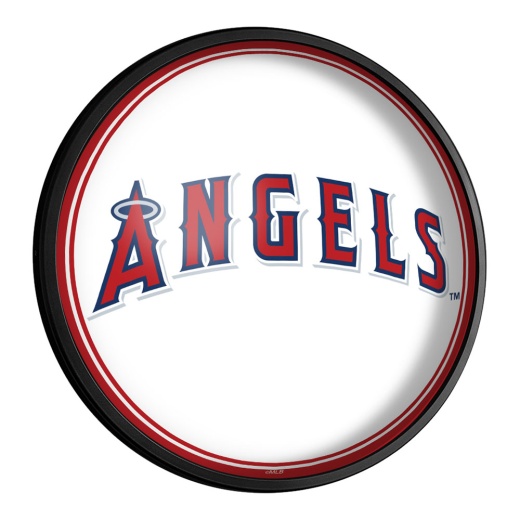 Los Angeles Angels: Logo Round Slimline Lighted Wall Sign