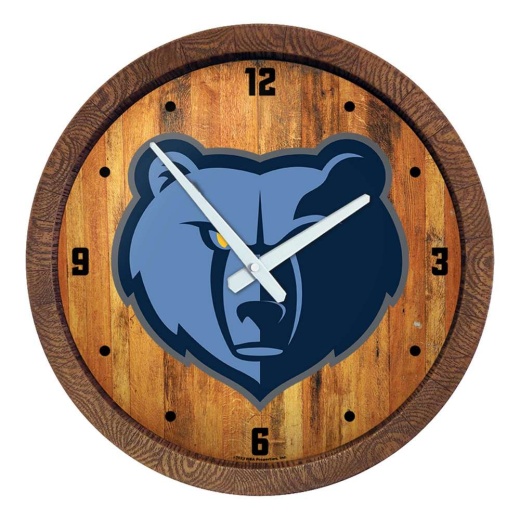 Memphis Grizzlies: "Faux" Barrel Top Clock