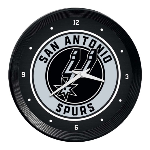 San Antonio Spurs: Ribbed Frame Wall Clock
