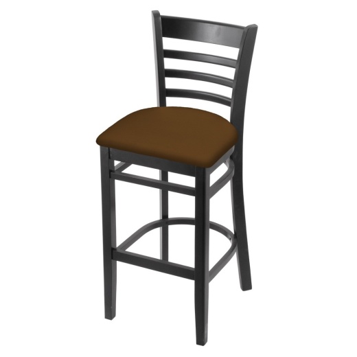 3140 Stool With Black Finish And Canter Thatch Seat