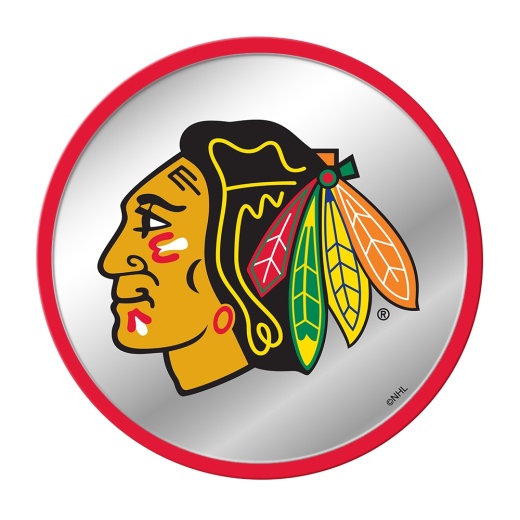 Chicago Blackhawks: Modern Disc Mirrored Wall Sign