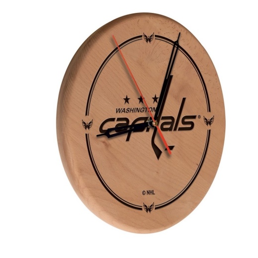 Washington Capitals Laser Engraved Wood Clock By The Holland Bar Stool Co