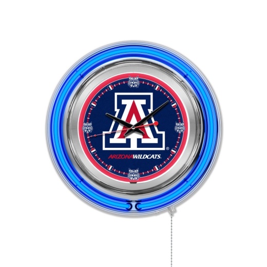 Arizona Double Neon Ring, Logo Clock By Holland Bar Stool Companyproduct Variation: 15Inch