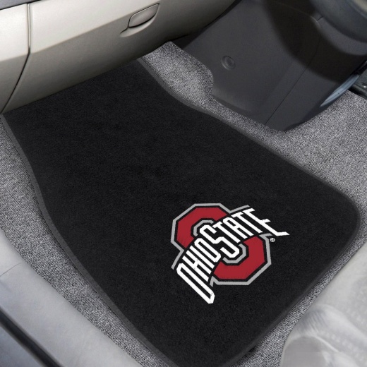 Ohio State Buckeyes Embroidered Car Mat Set 2 Pieces