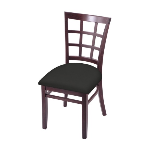 3130 18" Chair With Dark Cherry Finish And Canter Iron Seat