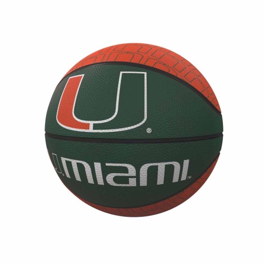 Miami Repeating Logo Minisize Rubber Basketball