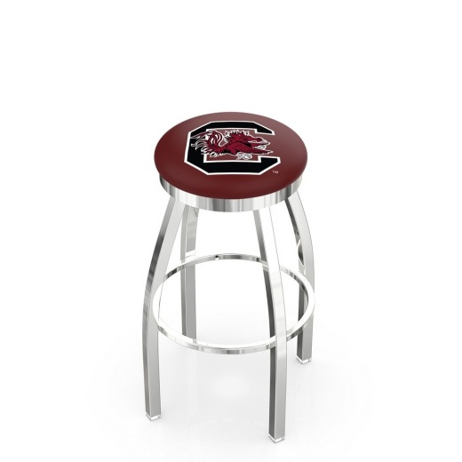 L8c2c Chrome South Carolina Swivel Bar Stool With Accent Ring By Holland Bar Stool Company