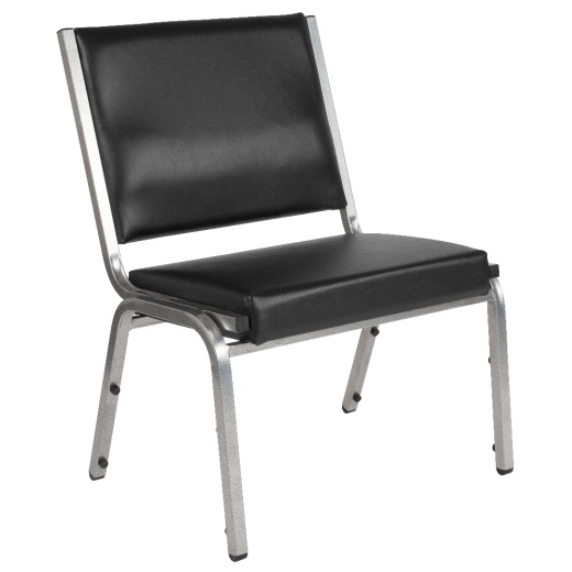 Hercules Series 1000 Lb. Rated Black Antimicrobial Vinyl Bariatric Medical Reception Chair