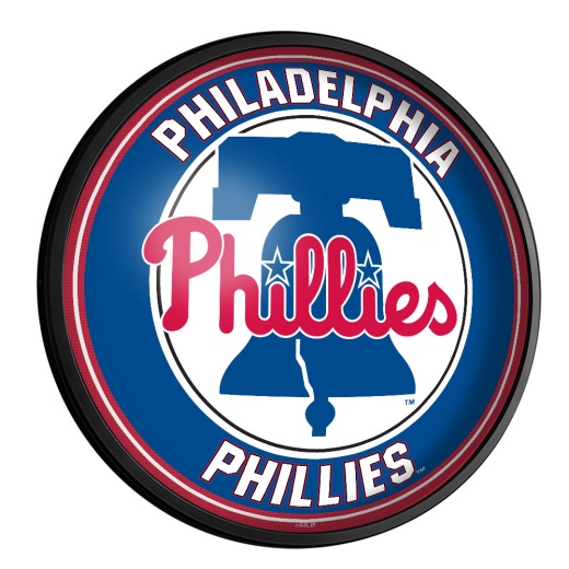 Philadelphia Phillies: Round Slimline Lighted Wall Sign