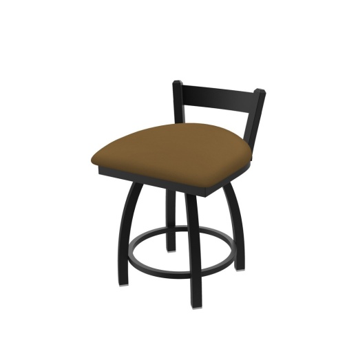 821 Catalina 18" Low Back Swivel Vanity Stool With Black Wrinkle Finish And Canter Saddle Seat