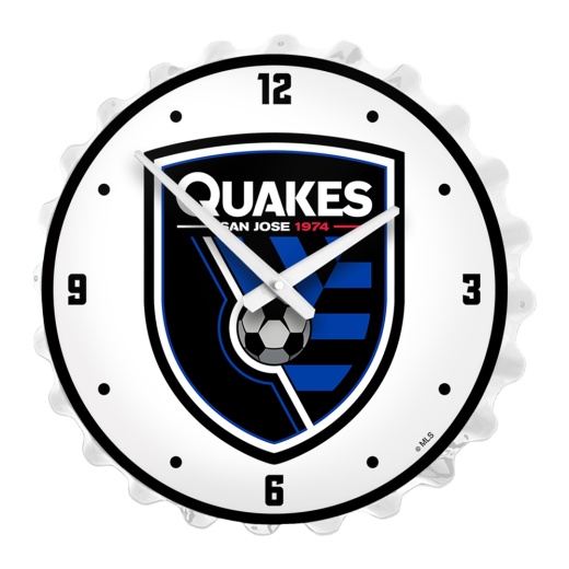 San Jose Earthquakes: Bottle Cap Lighted Wall Clock