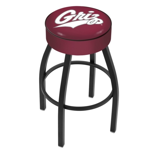 L8b1 4" Montana Cushion Seat With Black Wrinkle Base Swivel Bar Stool By Holland Bar Stool Company
