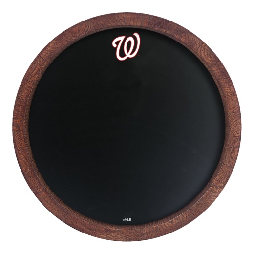 Washington Nationals: Logo Chalkboard "Faux" Barrel Top Sign