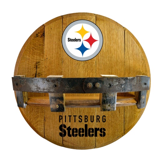 Pittsburgh Steelers Oak Bar Shelf