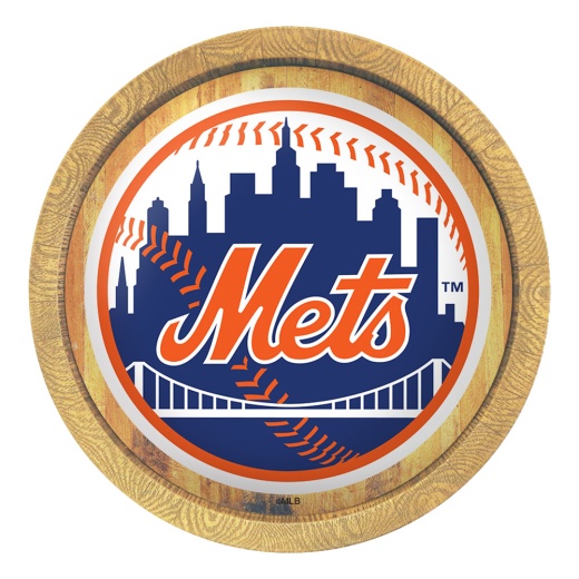 York Mets: "Faux" Barrel Top Sign