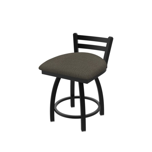 411 Jackie Low Back Swivel Stool With Black Wrinkle Finish And Graph Chalice Seat