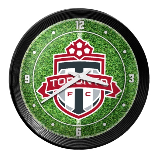 Toronto Fc: Pitch Ribbed Frame Wall Clock