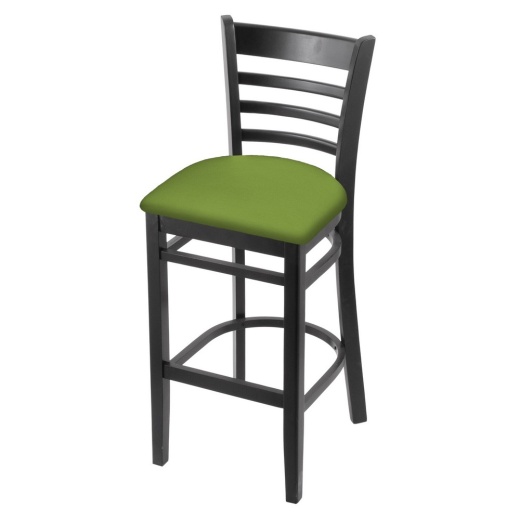 3140 Stool With Black Finish And Canter Kiwi Green Seat