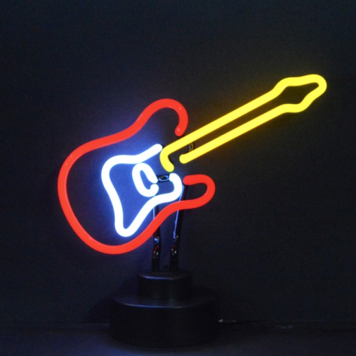 Electric Guitar Neon Sculpture 13" X 10" X 6"