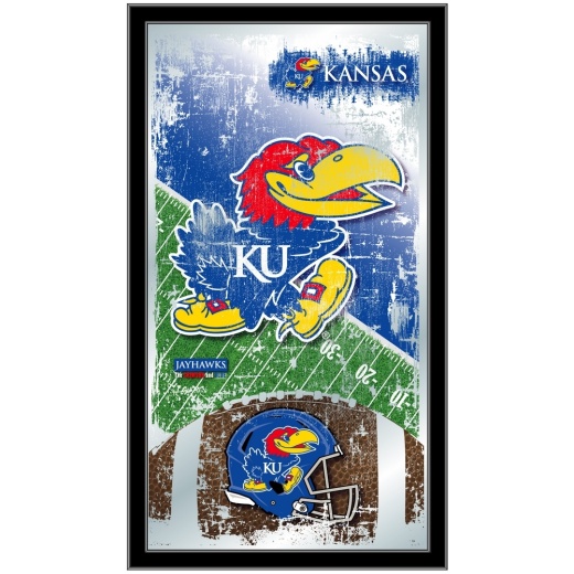 Kansas 15" X 26" Football Mirror By Holland Bar Stool Company