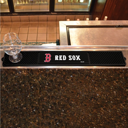 Boston Red Sox Bar Drink Mat 3.25In. X 24In