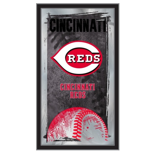 Cincinnati Reds 15" X 26" Baseball Mirror By Holland Bar Stool Company