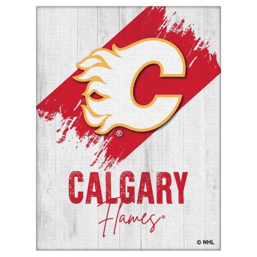 Calgary Flames Canvas Wall Art (Design 08) By Holland Bar Stool Company