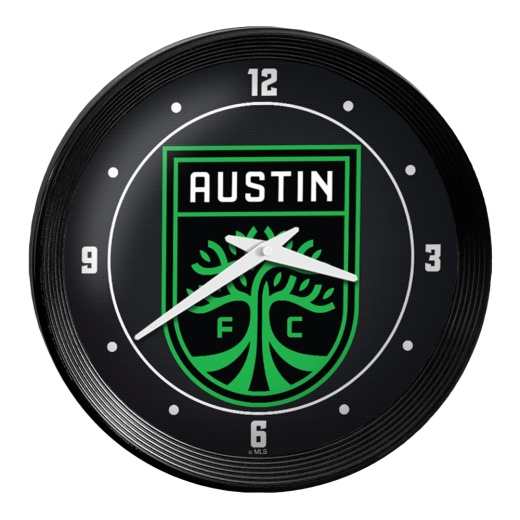 Austin F.C.: Ribbed Frame Wall Clock