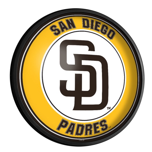 San Diego Padres: Round Slimline Lighted Wall Sign