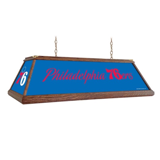 Philadelphia 76Ers: Premium Wood Pool Table Light