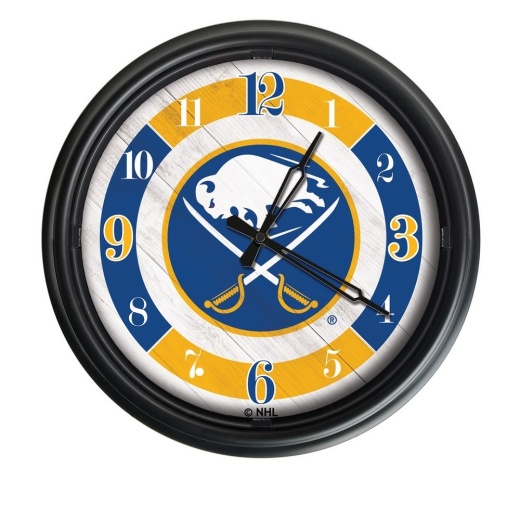 Buffalo Sabres Indoor/Outdoor Led Wall Clock By Holland Bar Stool Co