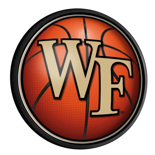 Wake Forest Demon Deacons: Basketball Round Slimline Lighted Wall Sign
