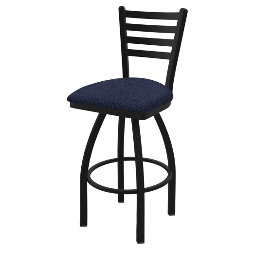 410 Jackie 36" Swivel Bar Stool With Black Wrinkle Finish And Graph Anchor Seat