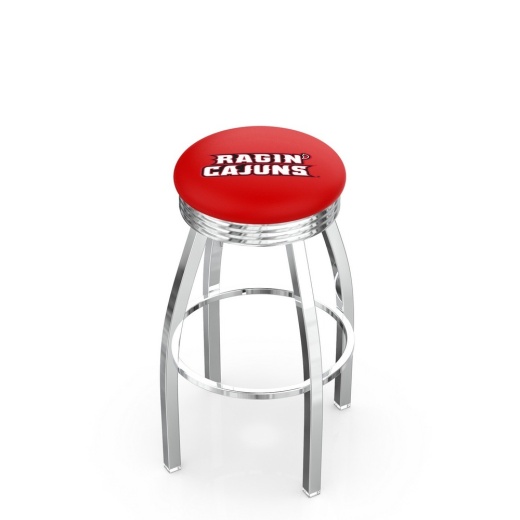 L8c3c Chrome Louisianalafayette Swivel Bar Stool With 2.5" Ribbed Accent Ring By Holland Bar Stool Company