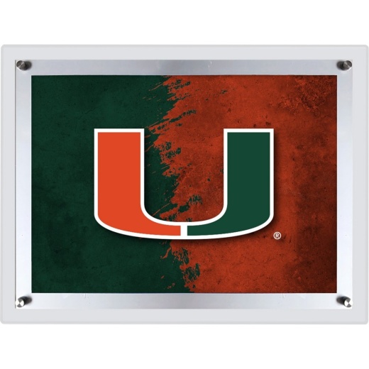 University Of Miami Backlit Led Sign By Holland Bar Stool Company