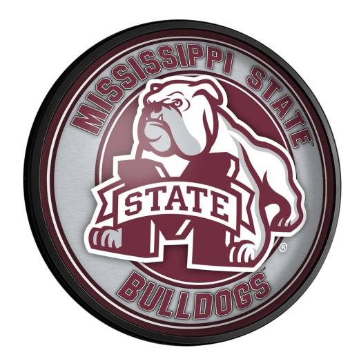 Mississippi State Bulldogs: Mascot Round Slimline Lighted Wall Sign