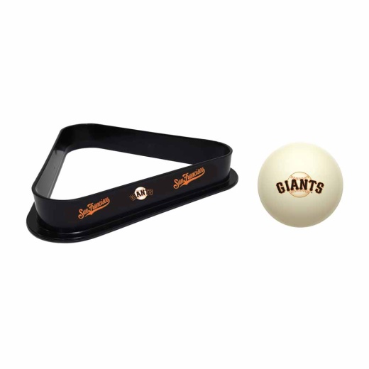 San Francisco Giants Cue Ball & Ball Rack