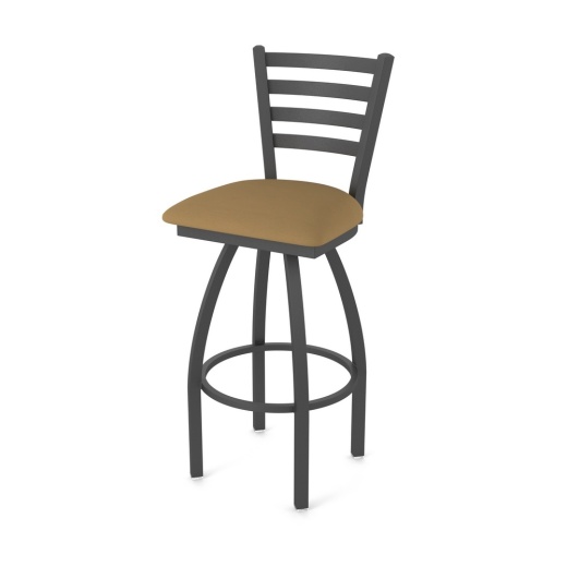 410 Jackie Swivel Stool With Pewter Finish And Canter Saddle Seat