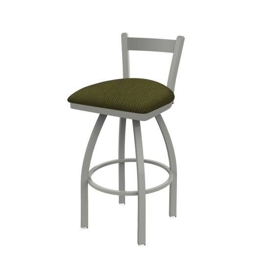 821 Catalina Low Back Swivel Stool With Anodized Nickel Finish And Graph Parrot Seat