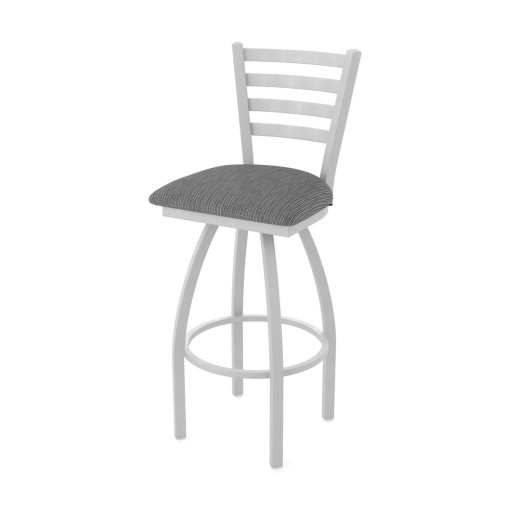410 Jackie Swivel Stool With Anodized Nickel Finish And Graph Coal Seat 36 Inch - Extra Tall Bar Stool