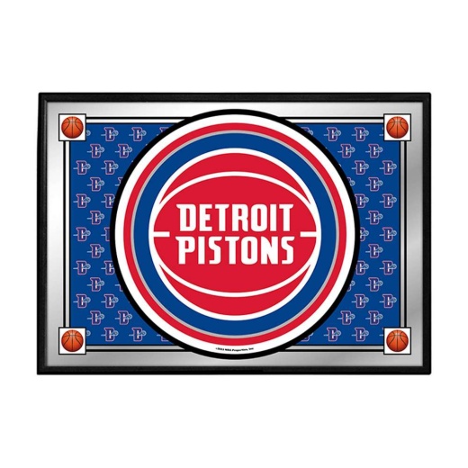 Detroit Pistons: Team Spirit Framed Mirrored Wall Sign