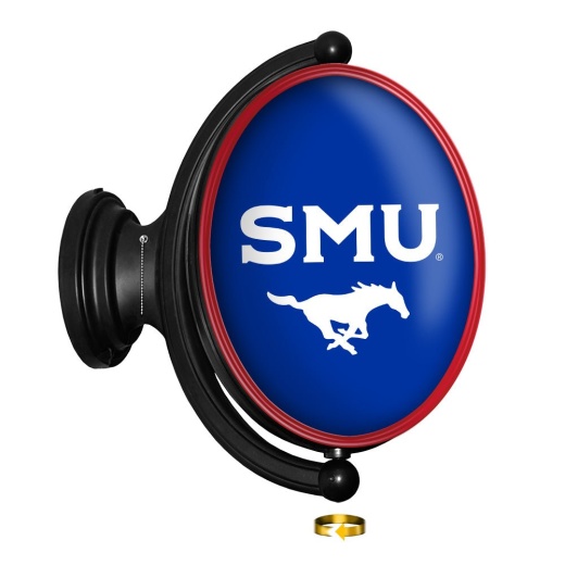 Smu Mustangs: Smu Original Oval Rotating Lighted Wall Sign