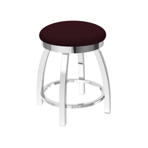 802 Misha 18" Swivel Vanity Stool With Chrome Finish And Canter Bordeaux Seat